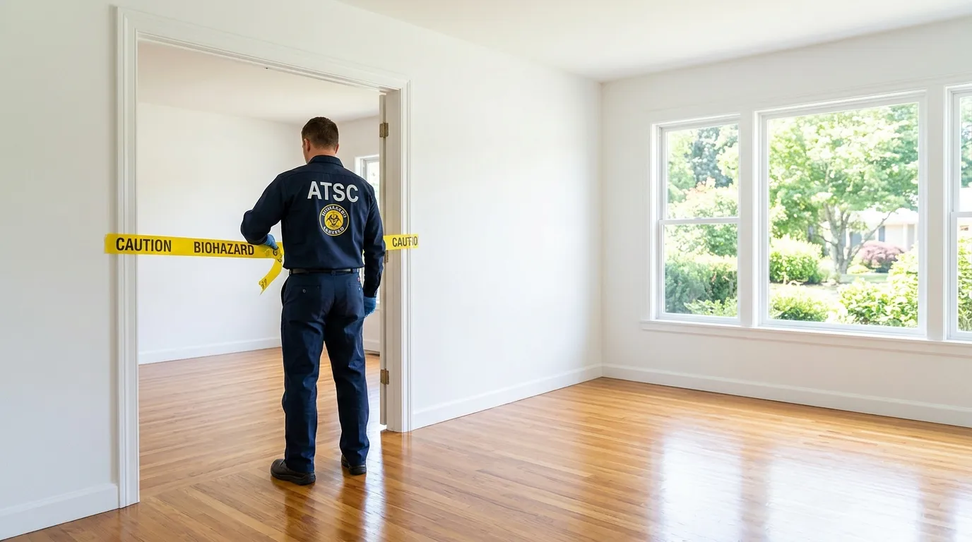 Certified biohazard cleanup crew performing Decomposition Cleanup in New Rochelle